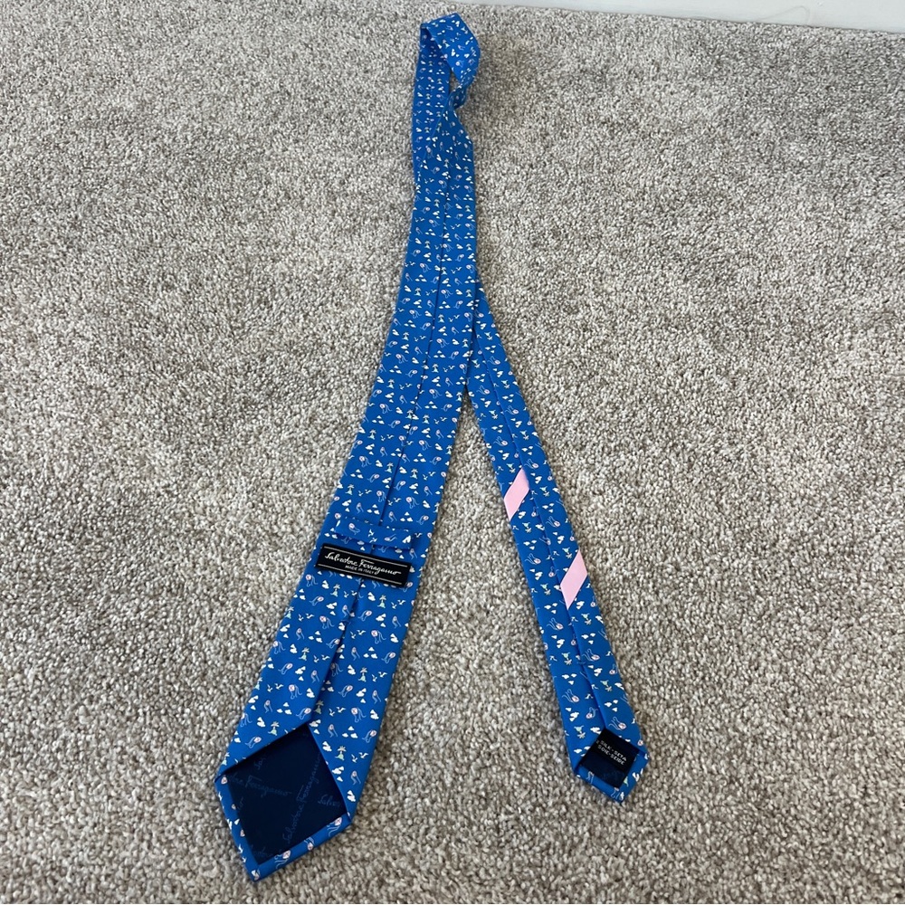 Salvatore Ferragamo Summer Kites Men’s Silk Tie - Picture 6 of 7